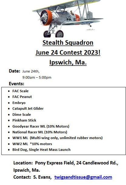 Stealth Squadron June 2023 Meet, Ipswich MA