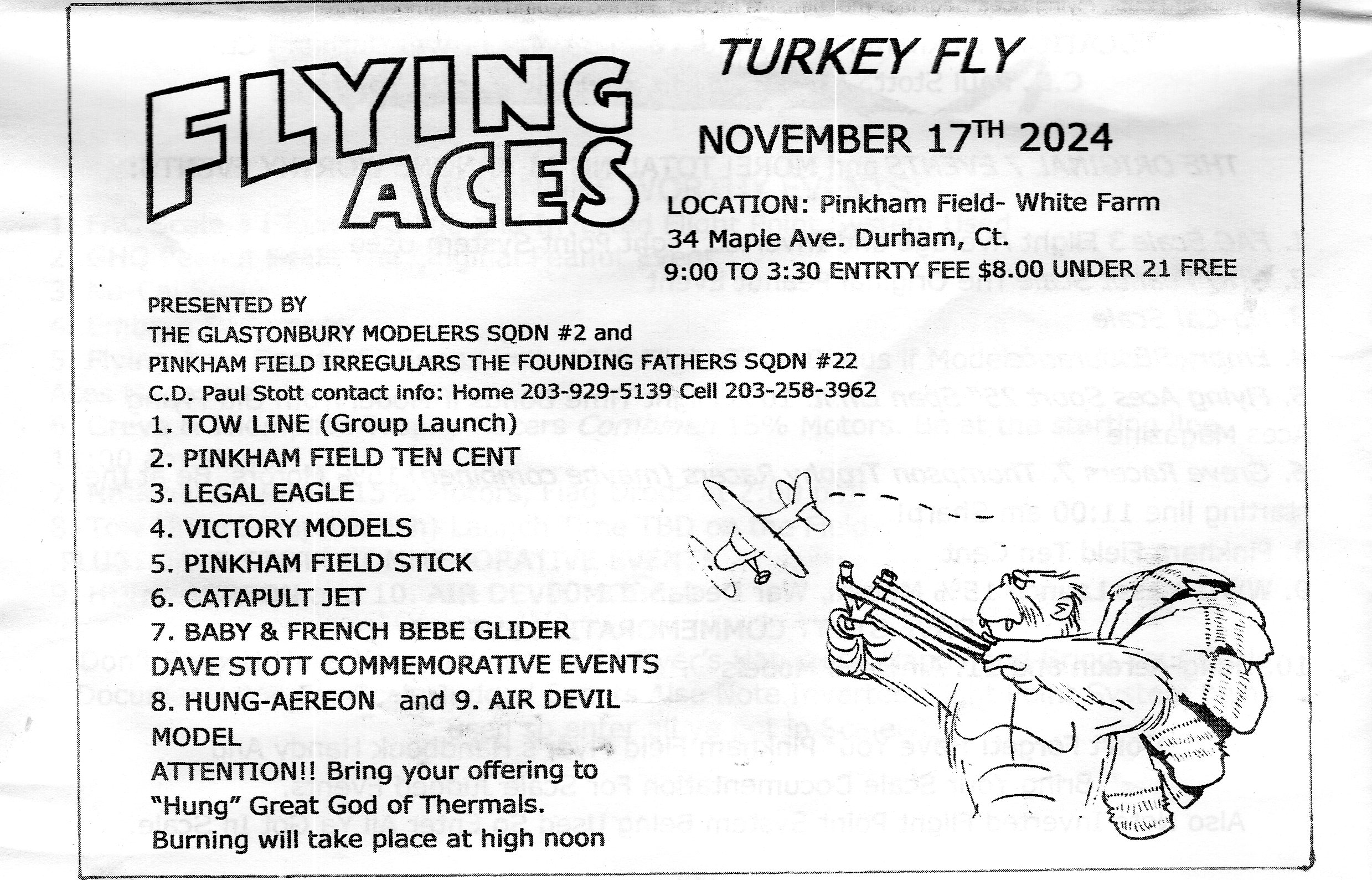 November 17 Durham, CT Turkey Fly Contest