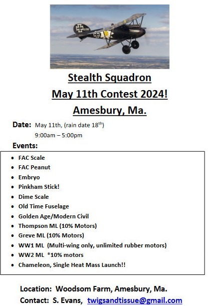 May 11, 2024 Stealth Squadron Spring Meet, Amesbury MA