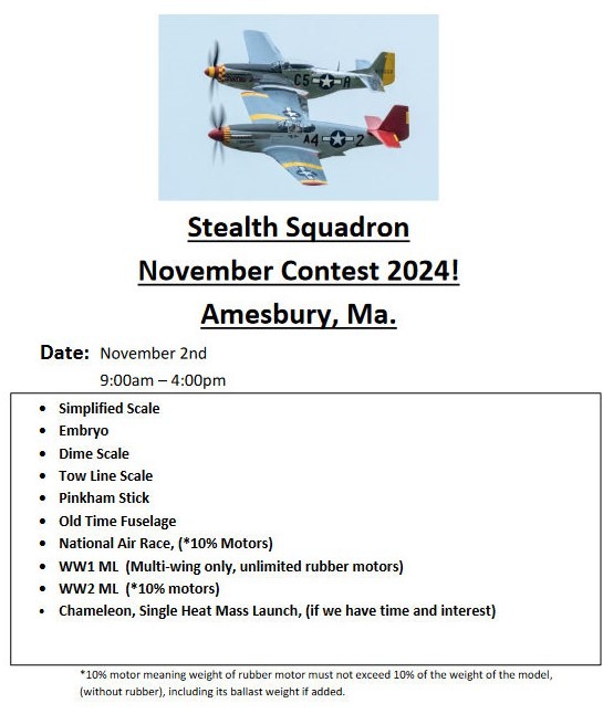 November 2, 2024 Stealth Squadron Late Fall Meet Amesbury MA