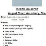 Stealth Squadron Summer Meet, August 22, 2020 Amesbury MA