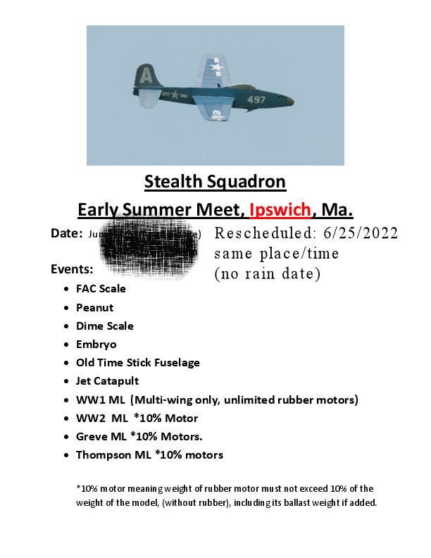 Stealth Squadron Early Summer Meet, Ipswich MA June 25
