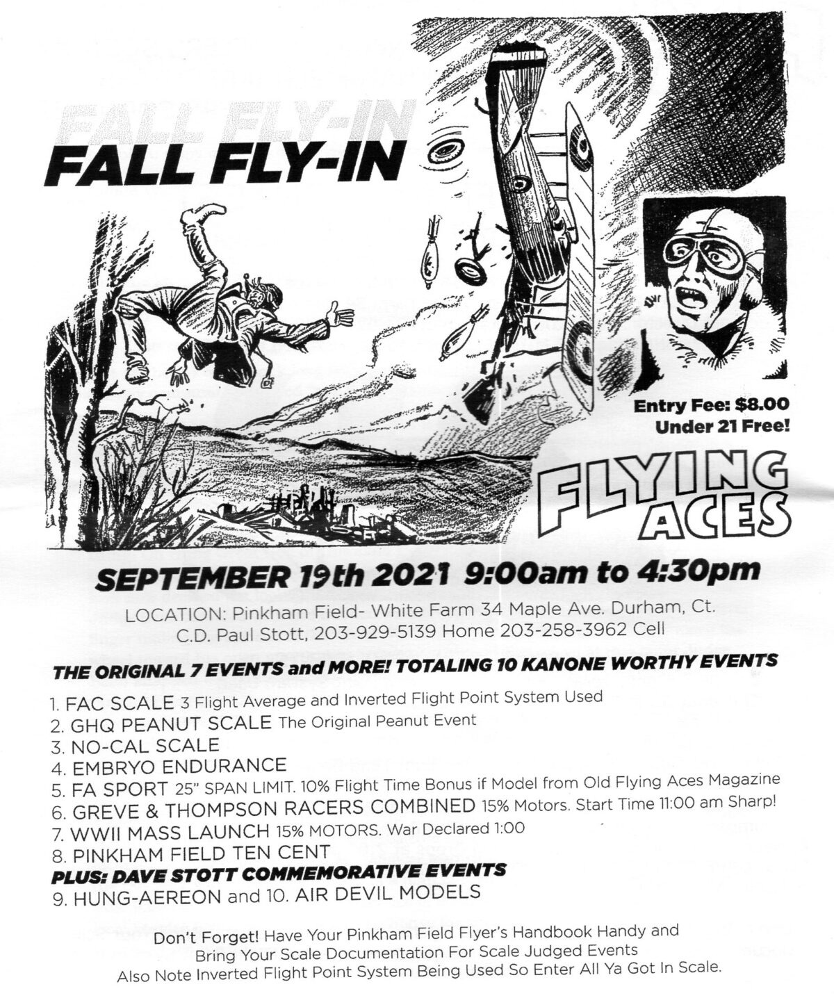 Pinkham Field Fall Fly-In, Durham CT Sunday 9/19