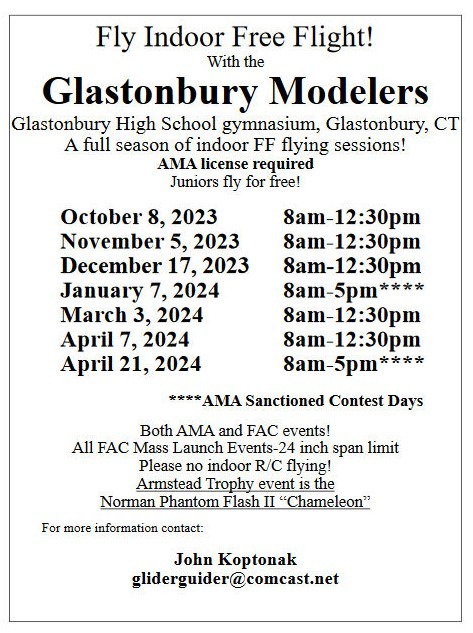 Glastonbury Modelers Indoor FF Contest
