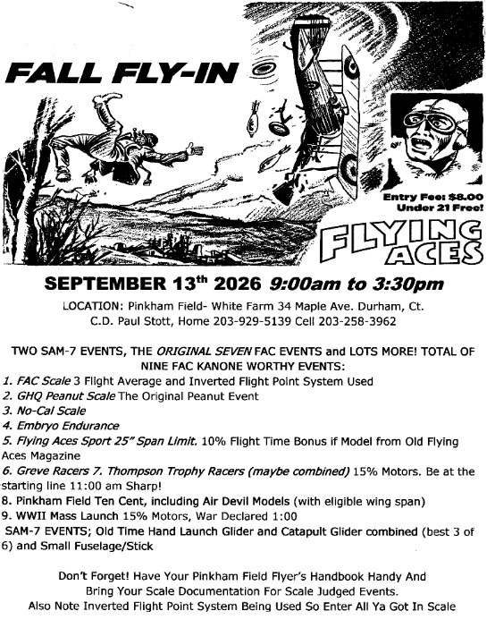 Pinkham Field/Glastonbury Modelers Fall Fly-In FAC Contest